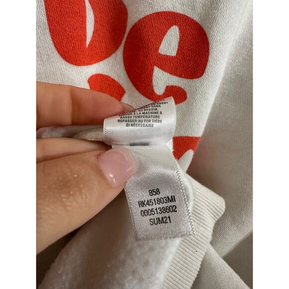 Abound women's white sweatshirt shorts loungewear set " love who you are" Medium - Picture 5 of 7